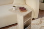 Hanah Home Mesa Auxiliar de Mármol, 30x40x63 cm, Elegante y Sofisticada para el Hogar